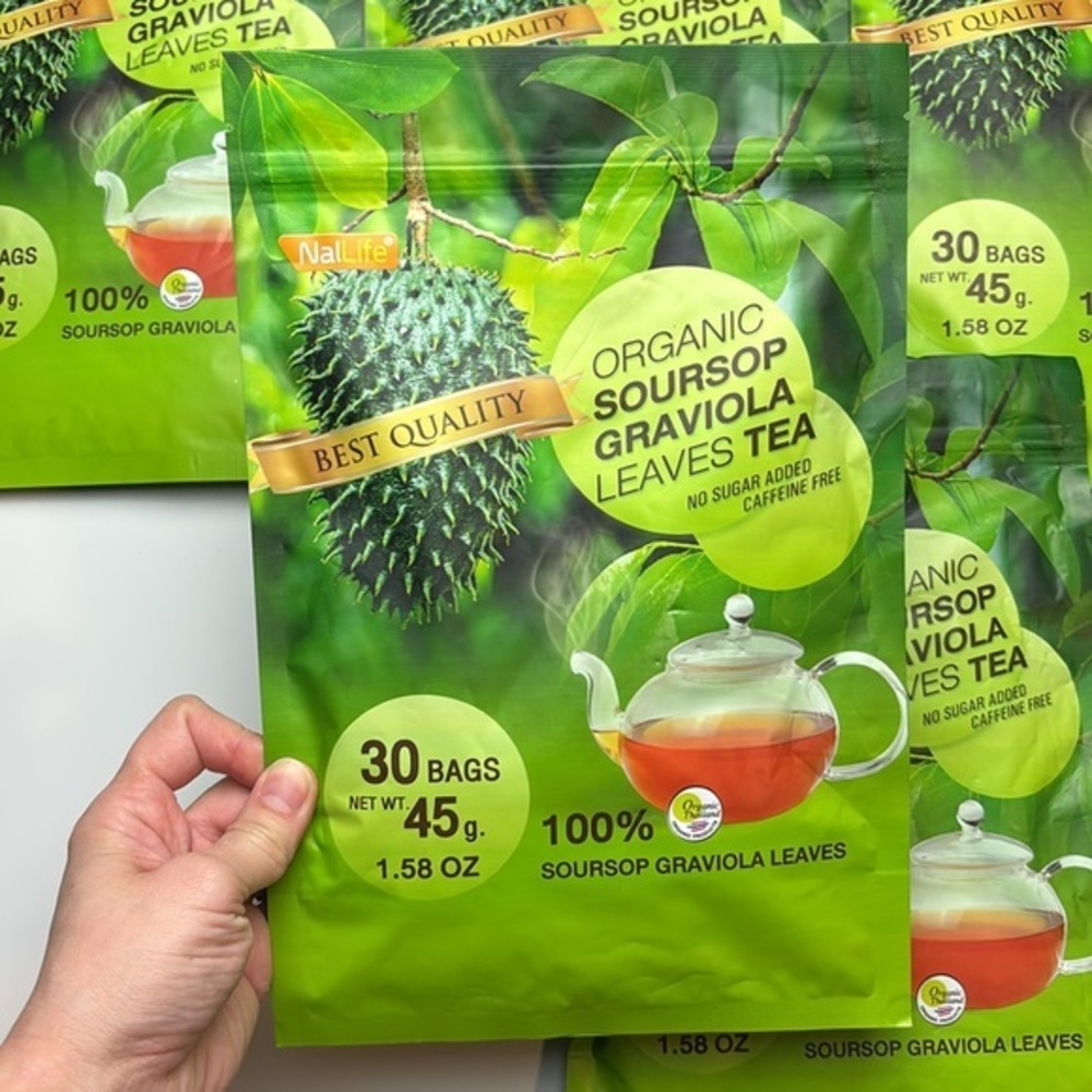 5x Organic Soursop Graviola Leaves Tea Pack of 30 Bags / NalLife - Picture 2 of 6